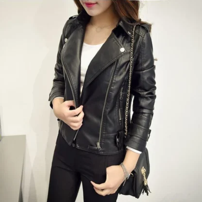 Slim Fit Faux Leather Jackets