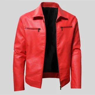 Red Faux Leather Jackets