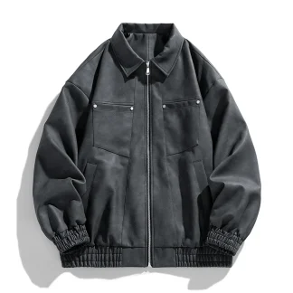 Turn Down Collar Bomber Jacket